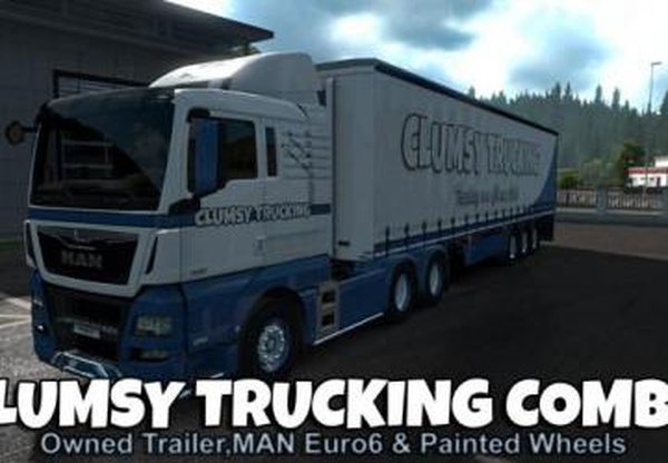 Комбо скин пак « Clumsy Trucking» для MAN TGX Euro 6 и прицепаv1.0 для Euro Truck Simulator 2 (v1.32.x, - 1.34.x)