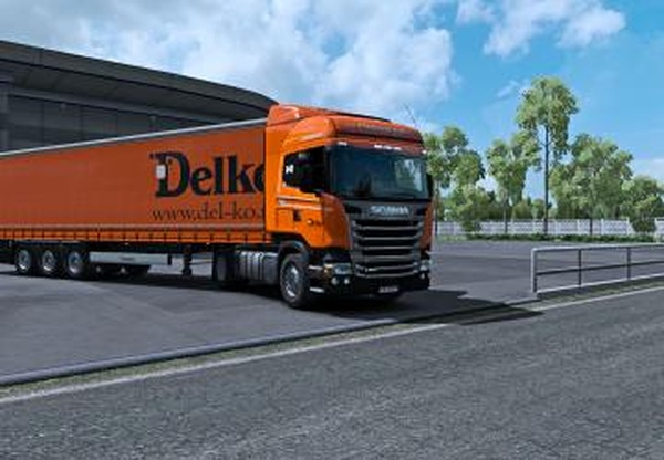 COMBO Скин «Delko» для своего прицепа и Scania RJLv1.0 для Euro Truck Simulator 2 (v1.33.x, - 1.40.x)