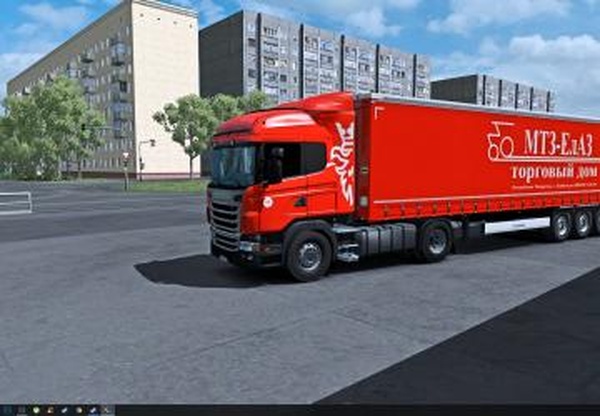 Комбо Скин «МТЗ - ЕЛАЗ» для своего прицепа и Scania G Seriesv1.0 для Euro Truck Simulator 2 (v1.33.x, 1.34.x)