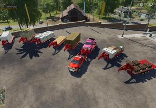 2014 Pickup with semi-trailer and autoloadv1.6 для Farming Simulator 2019 (v1.5.1.0)
