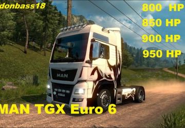 Новые двигатели для MAN TGX Euro 6 от SCSv1.0 для Euro Truck Simulator 2 (v1.34.x)