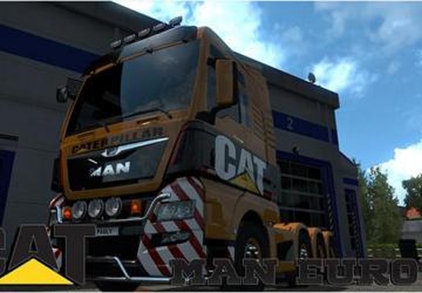 Скин «CAT» для MAN Euro 6версия 1.0 для Euro Truck Simulator 2 (v1.34.x)