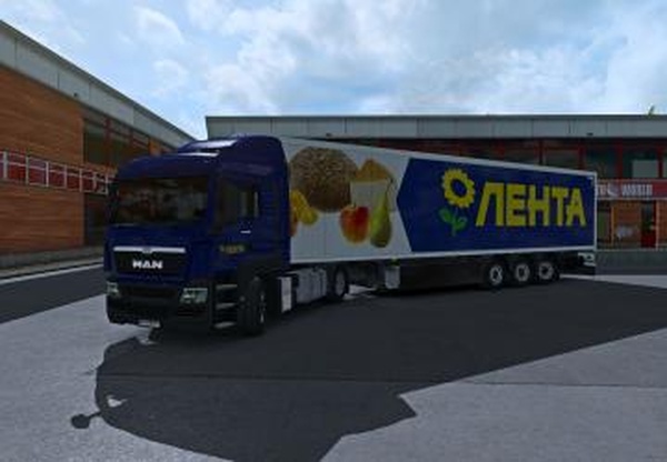 COMBO Скин «Лента» для прицепа и MAN TGS MADsterv1.0 для Euro Truck Simulator 2 (v1.32.x, 1.33.x)