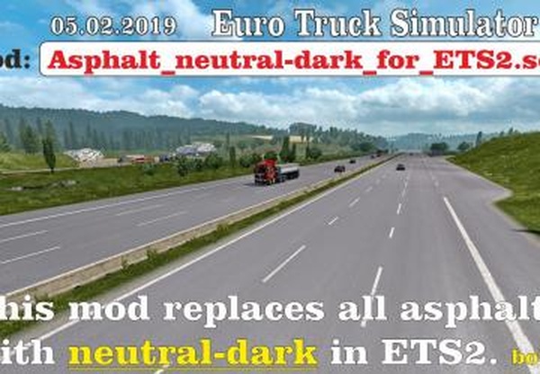 Road asphaltверсия 1.0 для Euro Truck Simulator 2 (v1.4.x, - 1.36.x)
