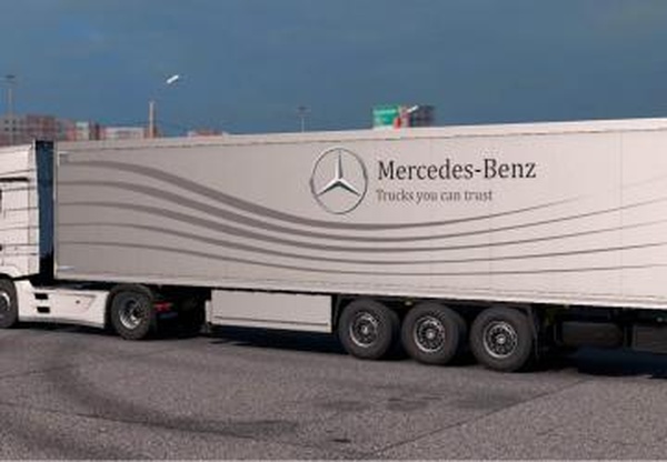 Cкин «Mercedes-Benz Aerodynamic» для прицепа Krone и Mercedes Actros MP4v1.0 для Euro Truck Simulator 2 (v1.32.x, 1.33.x)