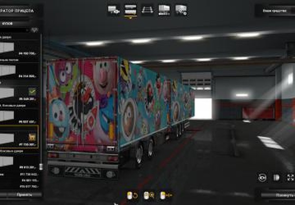 Скин Смешарики « Пин Код »  на прицепы кроме Платформыv1.0 для Euro Truck Simulator 2 (v1.33.x)