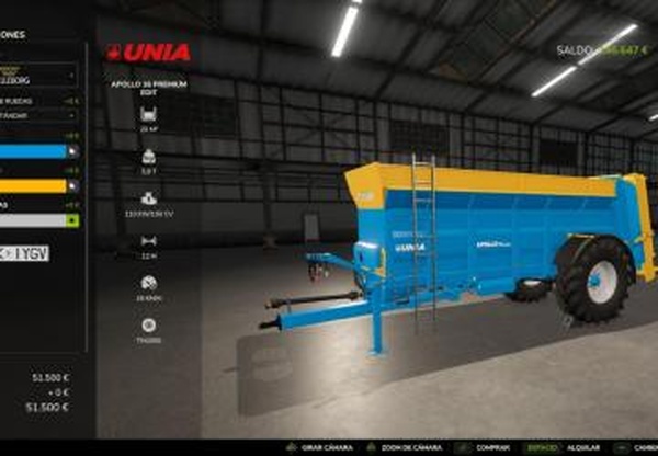 Unia Apollo 16 Edit with Limeверсия 1.0.0.0 для Farming Simulator 2025