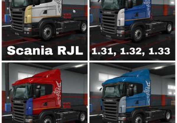 Scania RJL Multi-color скин.версия 1.0 для Euro Truck Simulator 2 (v1.31.x, - 1.33.x)