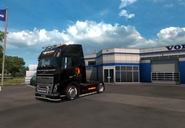 Скин на Грузовик Volvo FH 2012  Ghost Riderv1.0 для Euro Truck Simulator 2 (v1.33.x)