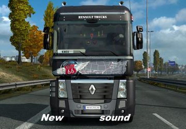 Новый звук для Renault Magnum от Knox_xssv1.0 для Euro Truck Simulator 2 (v1.32.x, 1.33.x)