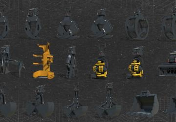 Excavator Attachmentsверсия 1.0.0.0 для Farming Simulator 2025 (v1.6)