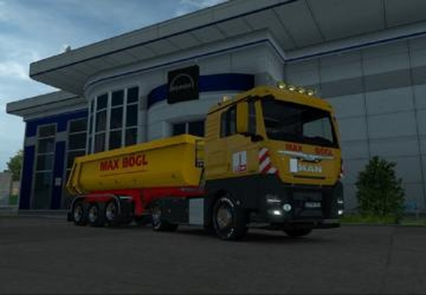 Cкин «Max Bögl» для Schmitz и MAN TGX Euro6 от Madsterv1.0 для Euro Truck Simulator 2 (v1.32.x, 1.33.x)