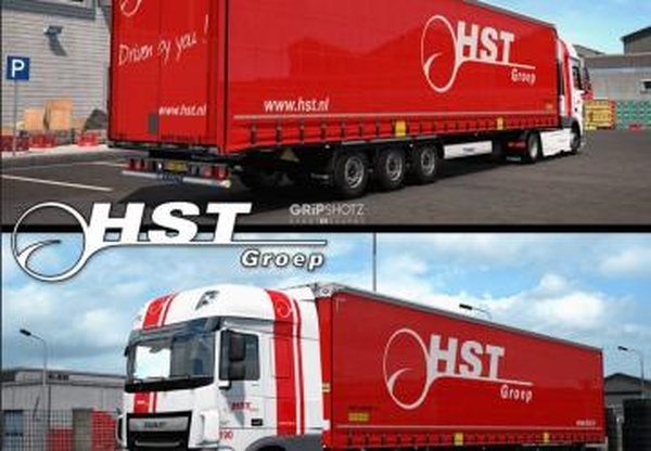 Скин «HST Groep NL» для Krone MegaLiner 2017 и DAF XF Euro 6v1.0 для Euro Truck Simulator 2 (v1.32.x, - 1.39.x)