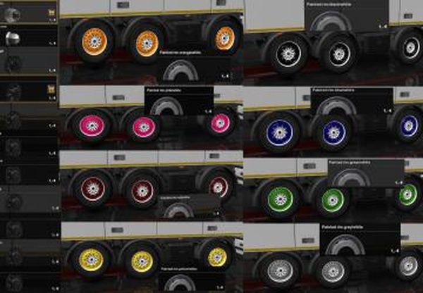 Painted Wheels for Trailersверсия 1.0 для Euro Truck Simulator 2 (v1.33.x)
