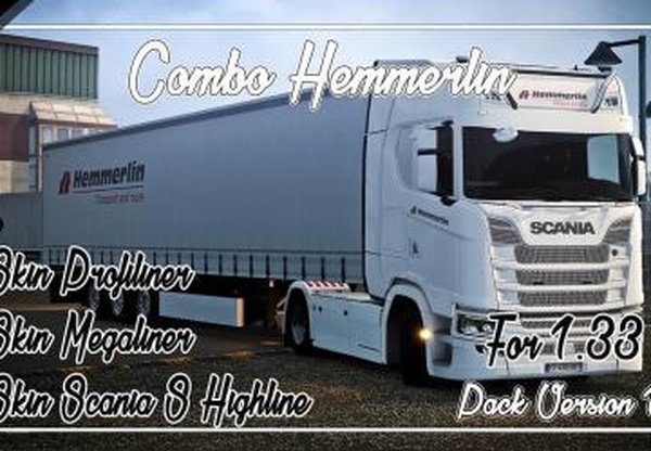 Cкин «Hemmerlin» для Krone и Scania S 2016v1.0 для Euro Truck Simulator 2 (v1.32.x, 1.33.x)