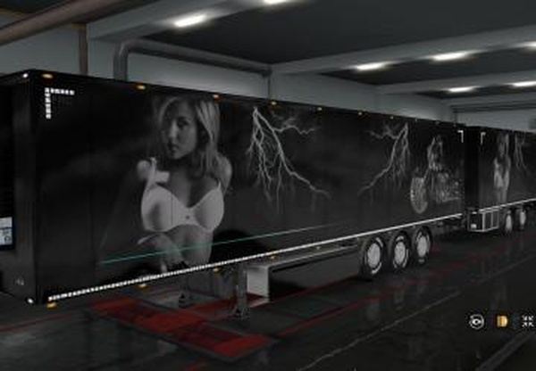 Скин «Black Lady and Death» для прицепа и Scania R 2016v1.0 для Euro Truck Simulator 2 (v1.32.x, 1.33.x)