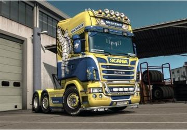 Скин «Michelin» для Scania RJLверсия 1.0 для Euro Truck Simulator 2 (v1.28.x, - 1.33.x)