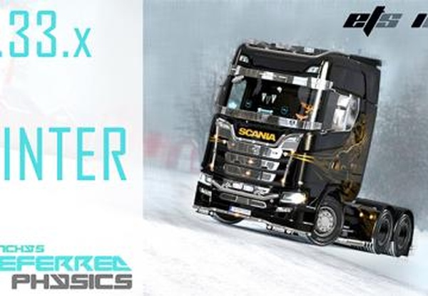 Preferred Winter Physicsверсия 1.3 для Euro Truck Simulator 2 (v1.33.x)