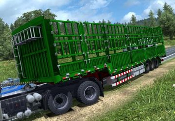 13.5 Meter High Bar Trailerверсия 1.0 для Euro Truck Simulator 2 (v1.32.x, 1.33.x)