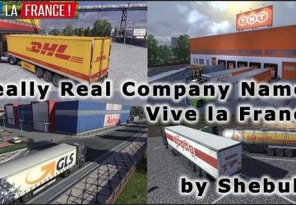 «Really Real Company Names»- Vive la France!v1.0 для Euro Truck Simulator 2 (v1.31.x, - 1.33.x)