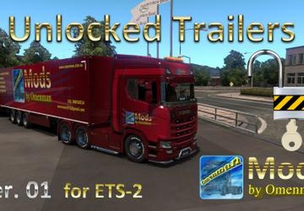Unlocked Trailersверсия 0.1 для Euro Truck Simulator 2 (v1.33.x, 1.34.x)