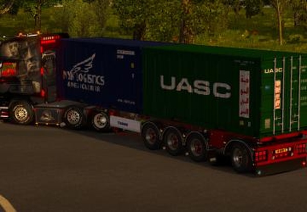 Пак прицепов «Krone Container 4axe»версия 1.1 для Euro Truck Simulator 2 (v1.32.x, 1.33.x)
