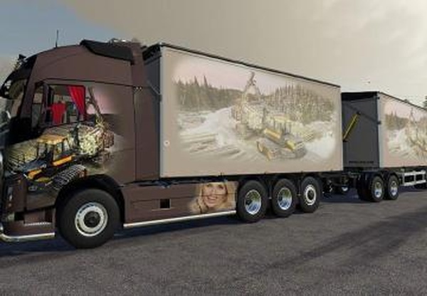 Volvo FH16 2019 woodchipstruck ponsseверсия 1.4 для Farming Simulator 2019 (v1.5.х)