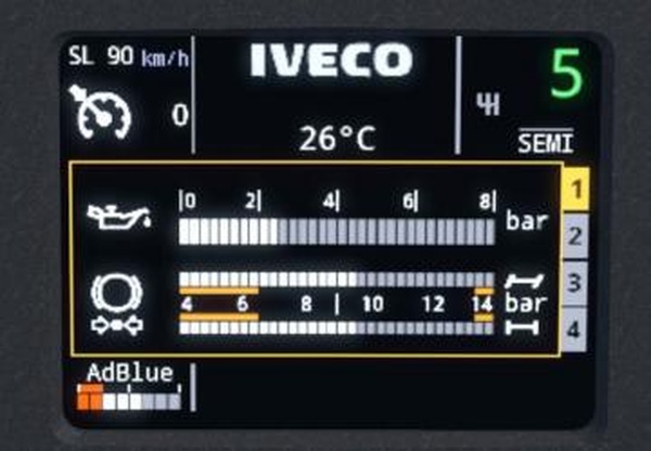 Iveco Hi-Way Realistic Dashboard Computerv1.0 для Euro Truck Simulator 2 (v1.33.x, - 1.39.x)