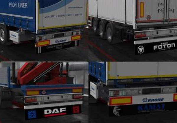 Брызговики для прицепов Kroneверсия 1.1 для Euro Truck Simulator 2 (v1.32.x, 1.33.x)
