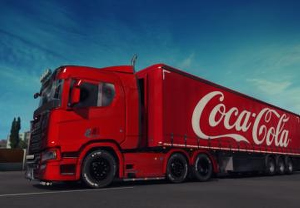 Скин «Coca-Cola» для своего прицепаверсия 1.0 для Euro Truck Simulator 2 (v1.32.x, 1.33.x)