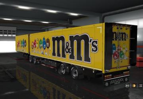 Скин «M&M» для своего прицепаверсия 1.0 для Euro Truck Simulator 2 (v1.32.x, 1.33.x)