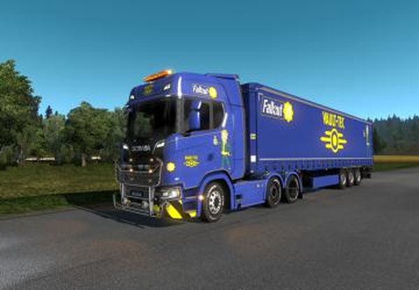 Cкин «Fallout» для своего прицепа Krone и Scania RS 2016 NGv1.0 для Euro Truck Simulator 2 (v1.32.x, 1.33.x)