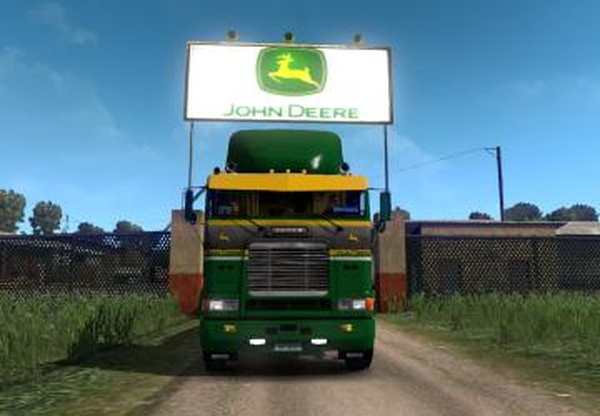 Скин «John Deere» на Freightliner FLBверсия 1.0 для Euro Truck Simulator 2 (v1.32.x, 1.33.x)