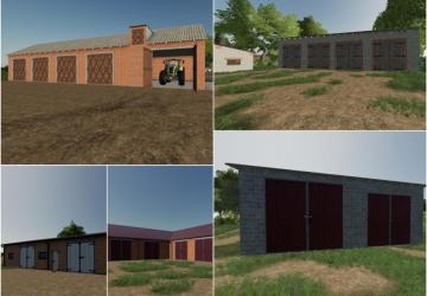 Placeable garage Packверсия 1.0.0.0 для Farming Simulator 2019 (v1.5.х)
