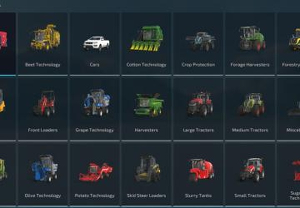 Shop Categories Sortedверсия 1.0.0.0 для Farming Simulator 2022