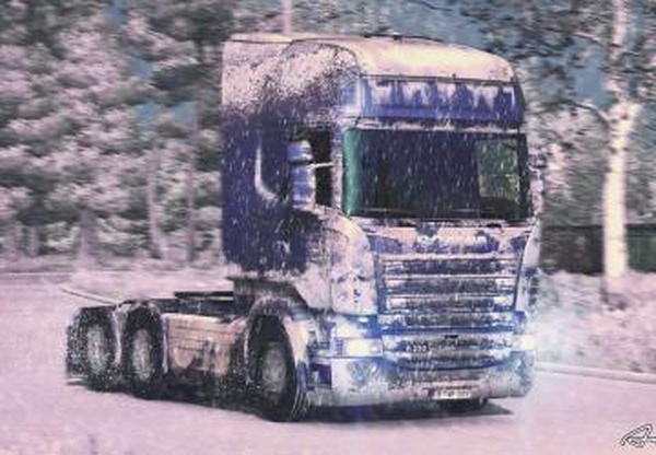 Snow Skin for Scania R&S RJL by Aradethверсия 1.0 для Euro Truck Simulator 2 (v1.32.x, 1.33.x)