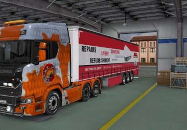 Cкины «Nidd Transport & SDC & Framptons» для прицепаv1.0 для Euro Truck Simulator 2 (v1.32.x, 1.33.x)