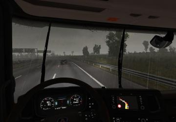 Улучшенный дождьверсия 1.1 для Euro Truck Simulator 2 (v1.33.x, - 1.36.x)