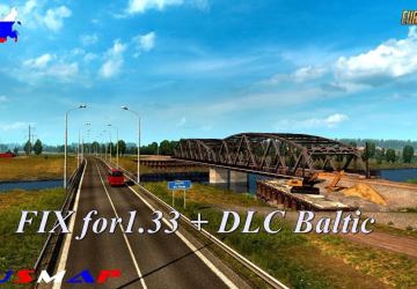 Fixed RusMap v1.8.1 for Baltic DLCверсия 1.0 для Euro Truck Simulator 2 (v1.33.x)