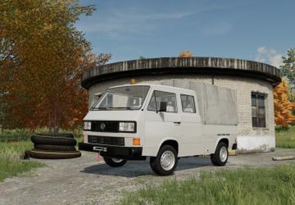 Volkswagen T3 Double Cab Flatbedверсия 1.0.0.0 для Farming Simulator 2022 (v1.8x)