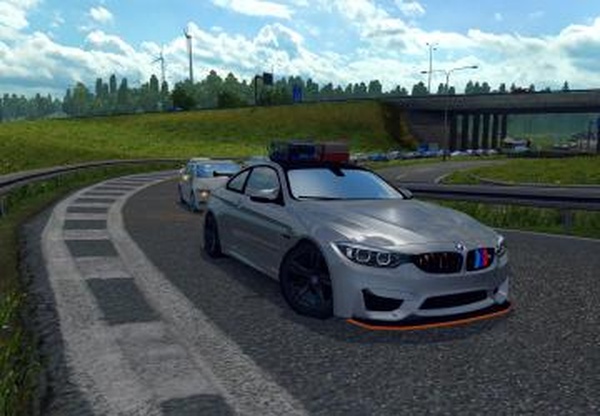 BMW M4 | M3 F30 Sedan Packверсия 1.1 для Euro Truck Simulator 2 (v1.32.x, - 1.35.x)