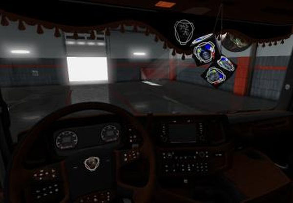 Черно коричневый салон для Scania 2016версия 1.0 для Euro Truck Simulator 2 (v1.31.x, - 1.33.x)