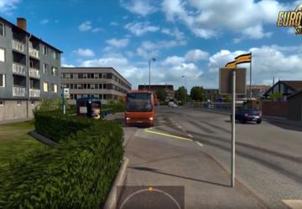 Автобусы на остановкахверсия 1.6 для Euro Truck Simulator 2 (v1.33.x)