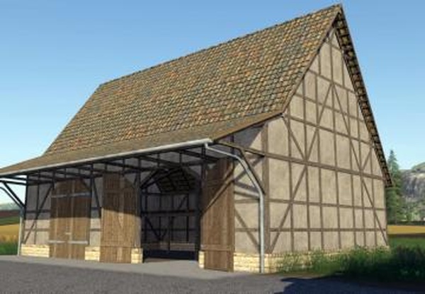Large Timberframe Barnверсия 1.0.0.0 для Farming Simulator 2019 (v1.5.х)