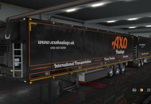 Скин «Axo Haulage LTD» для прицепа и Scania S 2016v1.0 для Euro Truck Simulator 2 (v1.32.x, 1.33.x)