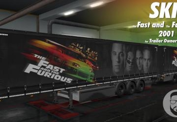 Скин «The Fast and The Furious» для своего прицепаv1.0 для Euro Truck Simulator 2 (v1.32.x, 1.33.x)