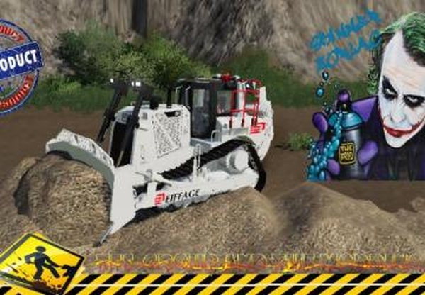 BullDozer Caterpillar D8T «Eiffage»версия 1.5 для Farming Simulator 2019 (v1.5.х)