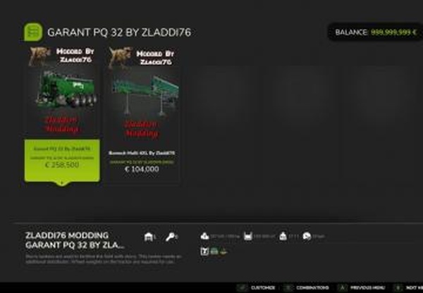 Garant PQ 32 Editверсия 1.0.0.0 для Farming Simulator 2025