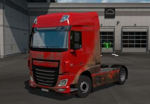 Скины грязь для DAF XF Euro6версия 1.0 для Euro Truck Simulator 2 (v1.32.x)