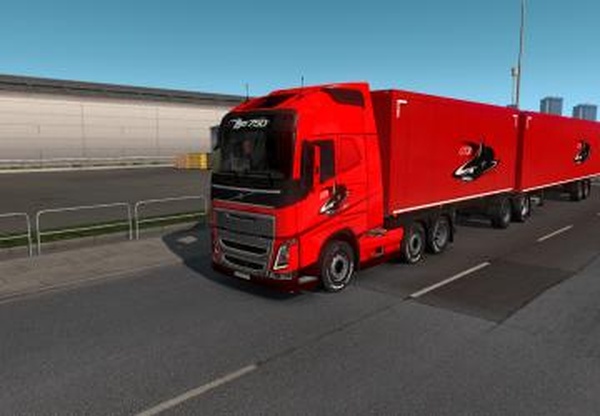 Скины «Shark» для прицепа  и Volvo FH 2012 + интерьерv1.0 для Euro Truck Simulator 2 (v1.32.x, 1.33.x)